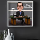 Photo Print: Custom Caricature Drawing of Man for Father's Day Gift