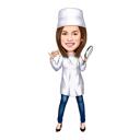 Cadou pentru doctor dentar complet: Portret de desene animate pentru dentist