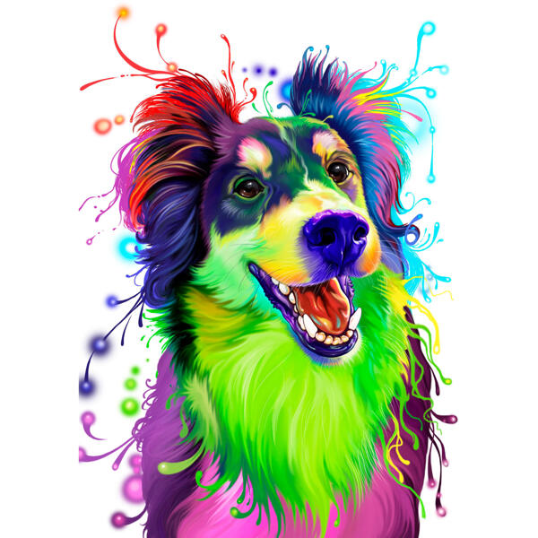 Bordercollie kingiideed Kohandatud akvarellkoerakunst