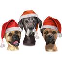 Personalized Christmas Pets Portrait from Photos