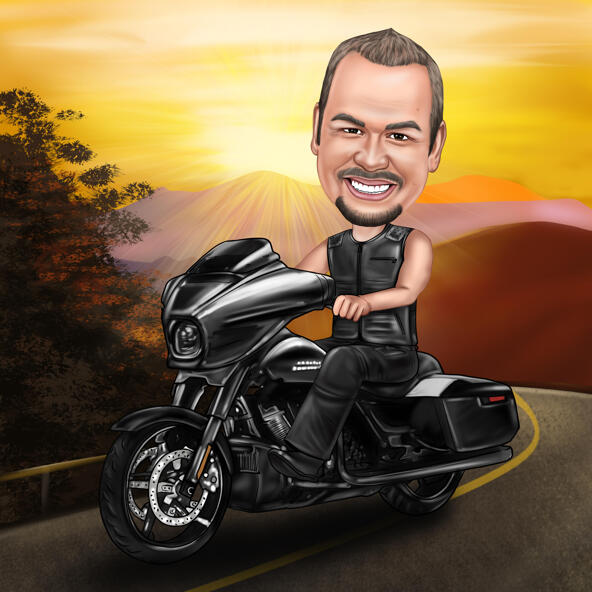 Caricature di motociclette