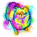 Full Body Dog Portrait in Watercolors