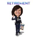 Regalo de caricatura de oficial de policía jubilado