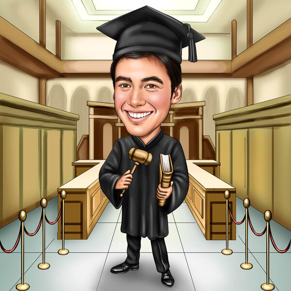 Graduation Caricature: Future Judge Gift