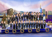 Caricatura personalizzata dell'albero di Natale del Rockefeller Center, tratta da una foto.