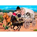 Two Persons with Pets in Christmas Hats