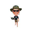 Retrato de caricatura de programador personalizado