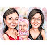 Grandmother with Mother and Baby Drawing