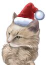 Christmas Cats Caricature Portrait