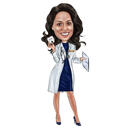Caricatura de mujer a partir de una foto