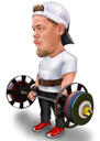 Bodybuilder Cartoon Caricature in Color Style from Photo