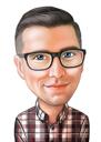 Uzņēmuma karikatūras — atsevišķu darbinieku karikatūra