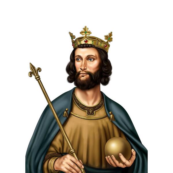 Desen de desene animate cu portret de prinț
