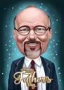 Custom Father's Day Caricature from Photos for Best Father