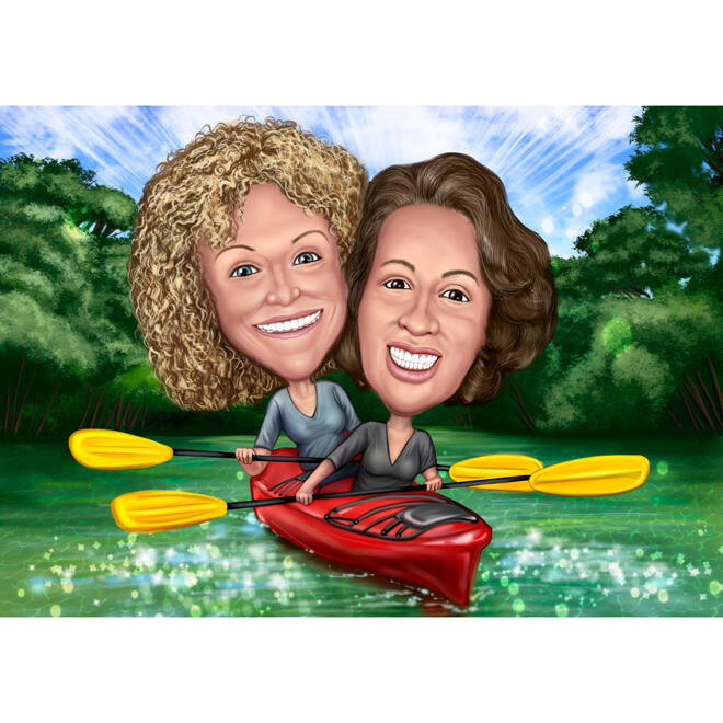 Two Persons in Canoe