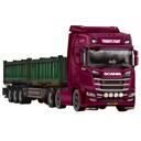 Caricature de camion sur fond personnalisé