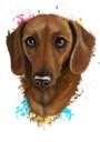 الملونة صورة كاريكاتورية الكلب الألماني