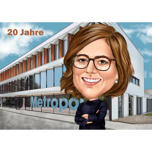 20. výročí práce - karikatura - dárek z fotografie