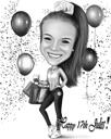 Caricatura per il 18° anniversario di compleanno