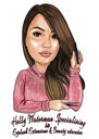 Logo de caricature d'expert en beauté