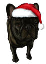 Retrato de cachorro fofo de Natal de fotos