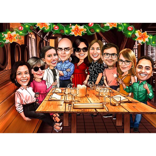 Glad Thanksgiving tecknad karikatyr