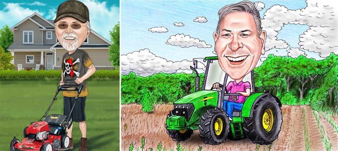 Caricature de ferme