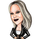 Cadılar Bayramı Hediyesi İçin Gotik Karikatür
