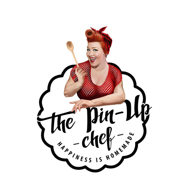 Pin-up Avatar Logo Tekening