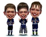 Hockey Champions Team Group Caricature