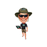 Benutzerdefiniertes Programmierer-Karikatur-Portrait