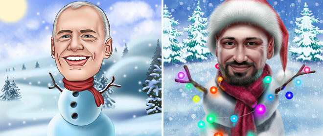 Snögubbekarikatyr
