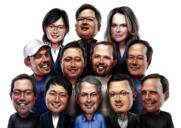 Caricature de groupe à partir d'une photo