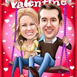 Be My Valentine Karikatura na houpačce