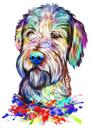 Watercolor Airedale Terrier Portrait from Photos