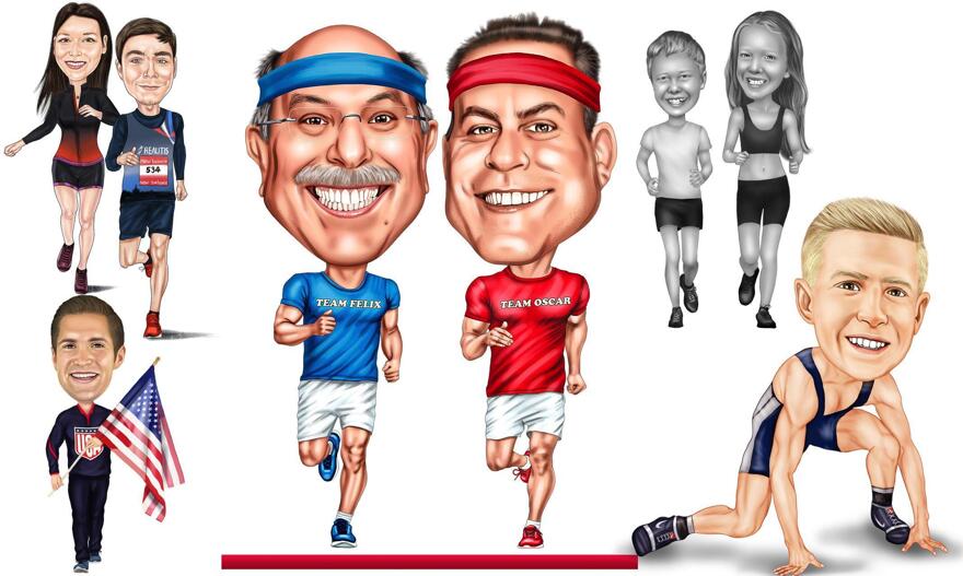 Jogging Caricature