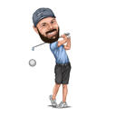 Personalized Golf Caricature from Photo