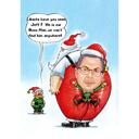 Custom Funny Elf is Missing Christmas Card Caricature