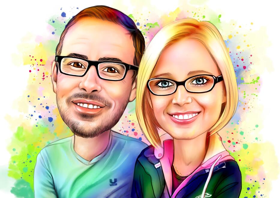 Cute Watercolor Couple