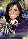 Wine Lover Gift Caricature from Photos