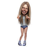 Caricature personnalisée d'adolescent à partir d'une photo
