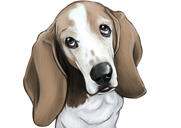 Barevný pes portrét