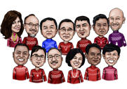 Caricature de groupe à partir d'une photo