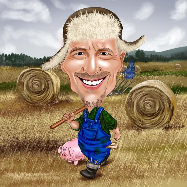 Farmer Cartoon Drawing
