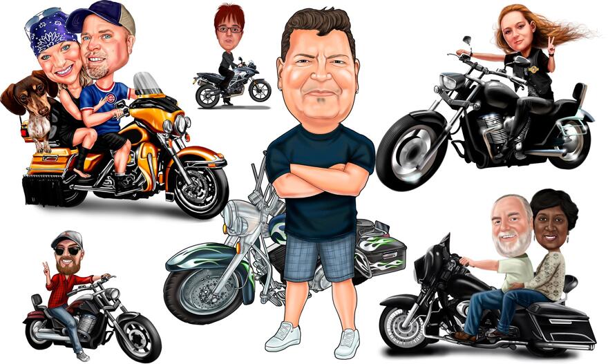 Biker karikatyr