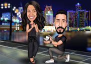 Engagement Proposal Caricature