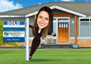 Custom Realtor Drawing for Logo