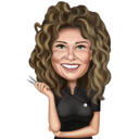 Logo de caricatură de expert în frumusețe