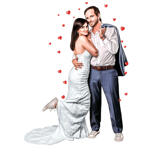 Full Body Bride and Groom with Leg Up