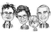 Bunici cu desen de portret pentru copii